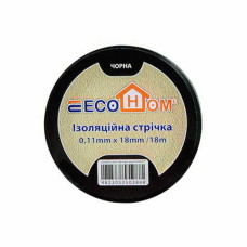 Ізострічка EcoHome 0,11мм х 18мм / 18м чорна ( ECO0150020020 ) Ізострічка EcoHome 0,11мм х 18мм / 18м чорна ( ECO0150020020 )