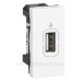 USB розетка Legrand Mosaic 1 модуль біла