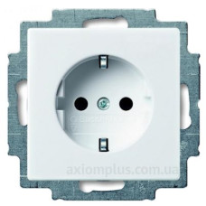 Розетка ABB Basic 55 20 EUC-94-507 із заземленням (альпійський білий)