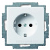 Розетка ABB Basic 55 20 EUC-94-507 із заземленням (альпійський білий)
