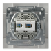 Розетка комп'ютерна RJ45 кат.5е UTP подвійна біла Asfora, EPH4400121