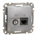 Кінцева TV-розетка Schneider Electric Sedna Design & Elements+ RJ45 кат. 6 UTP алюміній SDD113469T