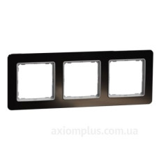 Рамка потрійна Schneider Electric Sedna Elements штучне чорне скло SDD361803