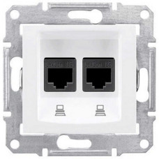 Розетка Schneider Sedna біла 2-на RJ-45 без рамки ( SDN4400121 )