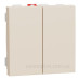 Вимикач Schneider Electric Unica New NU321344 2-клавішний 10А 2м бежевий