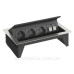 Висувний розетковий блок OBO Bettermann (6116806) з кришкою на 3 розетки 2р+E 250V AC+2 RJ45 Cat.6 кабель 3м з нержавіючої сталі
