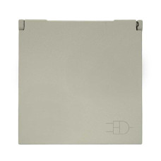Розетка Zenit дюна 1-а з заземленням та кришкою ( 2CLA228810N6201 )