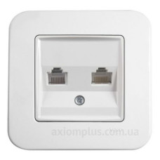 Розетка комп'ютерна 2XRJ45 біла VIKO Rollina