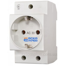 Розетка Аско-Укрем AC30 2Р+РЕ з заземленням (A0150010104)
