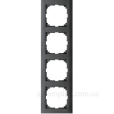 Чотирьохмісна рамка Schneider Electric M-PURE MTN4040-3614 антрацит Чотирьохмісна рамка Schneider Electric M-PURE MTN4040-3614 антрацит