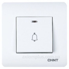 Вимикач дверного дзвоника Chint NEW3 з LED-підсвіткою білий (715388)