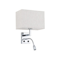 Бра, настінний світильник Nowodvorski 11785 Hotel Mood E27+LED 2x10W+2.2W 4000K IP20 світло-бежевий