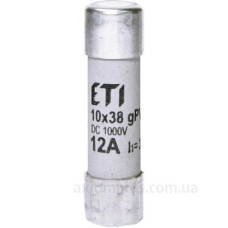Запобіжник ETI 002625077 CH 10x38 gPV 12A 1000V (30kA) Запобіжник ETI 002625077 CH 10x38 gPV 12A 1000V (30kA)