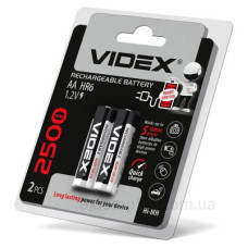 Акумулятор Videx AA 2500мАч (HR6/2500/2DB) 1шт. Акумулятор Videx AA 2500мАч (HR6/2500/2DB) 1шт.
