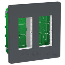 Встановлювальна коробка Schneider Electric NU172454 Unica System+ 2х2 (антрацит) Встановлювальна коробка Schneider Electric NU172454 Unica System+ 2х2 (антрацит)
