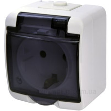Розетка одномісна Eti Hermetics RHE-1sd із з/к IP54 біла/прозора кришка (4668016) Розетка одномісна Eti Hermetics RHE-1sd із з/к IP54 біла/прозора кришка (4668016)
