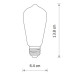 Лампа LED світлодіодна Nowodvorski Bulb Vintage E27 1x6W 2200K 360Lm IP20 ( 10594 )