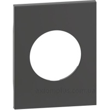 Лицьова панель розетки 2К+З німецького стандарту Bticino Living Now KG04M3 на 3 модулі (чорна)