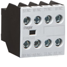 Додатковий контакт Hager EVA008 4НЗ для EV007…EV038 EVN022…EVN045 EVL014…EVL027