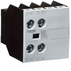 Додатковий контакт Hager EVA001 1НВ+1НЗ для EV007-10…EV038-10 EVN022…EVN045 EVL014…EVL027