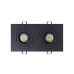 Точковий світильник Kloodi KD-BASE SQ92x175 GU10 BK 2x10W IP20 чорний