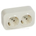 Розетка 2X2К+З Legrand Forix слонова кістка
