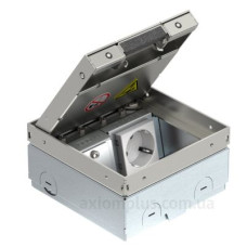 Розетковий люк OBO Bettermann (7368290) UDHOME ONE 1x розетка 250В 16A для покриття 15мм, (h=75...105мм) 140x140x75мм