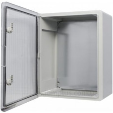 Ударостійкий корпус з АБС-пластику Аско-Укрем UBox 400x500x240мм (прозорі дверцята)