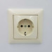Розетка ABB basic55 cлонова кість 1-на з заземленням ( 2CKA002011A3857 )