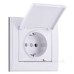 Розетка Lezard Rain (703-0288-123B) з кришкою із з/к ПБТ (біла)