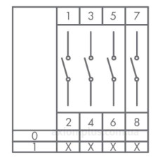 Кулачковий перемикач EMAS PSA040AK431S ON-OFF (0-1) 40А