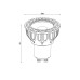 Світлодіодна лампочка Kloodi KDGU10-QL 5WCOB 3K 60D BK DIM GU10 450Lm IP20
