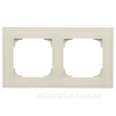 Двомісна рамка ABB Sky 2CLA857200A3001 8572 CB (біле скло)