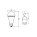 Світлодіодна акумуляторна лампочка Osram 4099854190131 E27 1x8W 4000K 806Lm IP20