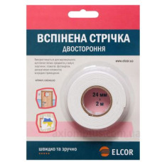 Спінена двостороння стрічка Elcor 40206775 UNEVAb242 24мм (2м)
