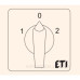 Кулачковий перемикач у корпусі ETI 004773196 CS 16 53 PN (3p «1-0-2» IP65 16A)