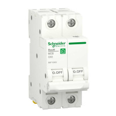 Автоматичний вимикач Schneider 6кА C 2p 63А Resi9 ( R9F12263 )
