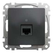Розетка Schneider Sedna Design чорна комп'ютерна RJ45 Cat. 6 UTP ( SDD114461 )