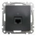 Розетка Schneider Sedna Design чорна комп'ютерна RJ45 Cat. 6 UTP ( SDD114461 )