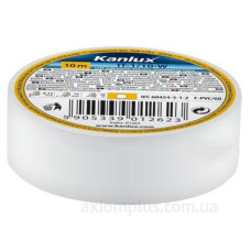 Стрічка ізоляційна KANLUX IT-1/20-W (01276) білого кольору