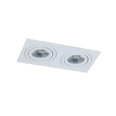 Точковий світильник врізний Oledim 7771304 TS25W ALU GU10 2x10W IP20 білий