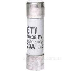 Запобіжник ETI 002625024 CH 10x38 gR-PV 20A 700V (50kA) Запобіжник ETI 002625024 CH 10x38 gR-PV 20A 700V (50kA)