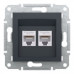 Розетка Schneider Asfora антрацит комп'ютерна RJ45 cat.5e ( EPH4400171 )