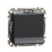 Розетка Schneider Electric Sedna Design & Elements з заземленням шторками та кришкою IP44 чорна SDD214024