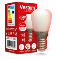 Лампа LED Vestum SMD 1-VS-8305 2,5Вт 4500K E14 для холодильника Лампа LED Vestum SMD 1-VS-8305 2,5Вт 4500K E14 для холодильника