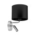 Бра, настінний світильник TK Lighting 4232 Richi E27+G9 1+1x15W+8W IP20 чорний