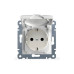 Розетка з кришкою, WL1150 Lumina-2, біла, Hager