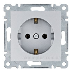 Розетка Hager WL1052 Lumina 16А/230В із з/к (срібляста)