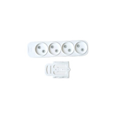 Колодка EL-BI 4-на без заземлення з шторками Myra ( 527-010200-400 ) Колодка EL-BI 4-на без заземлення з шторками Myra ( 527-010200-400 )