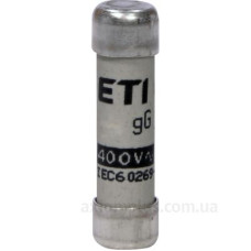 Запобіжник ETI CH8x32 gG 10A 400В (2651006) Запобіжник ETI CH8x32 gG 10A 400В (2651006)